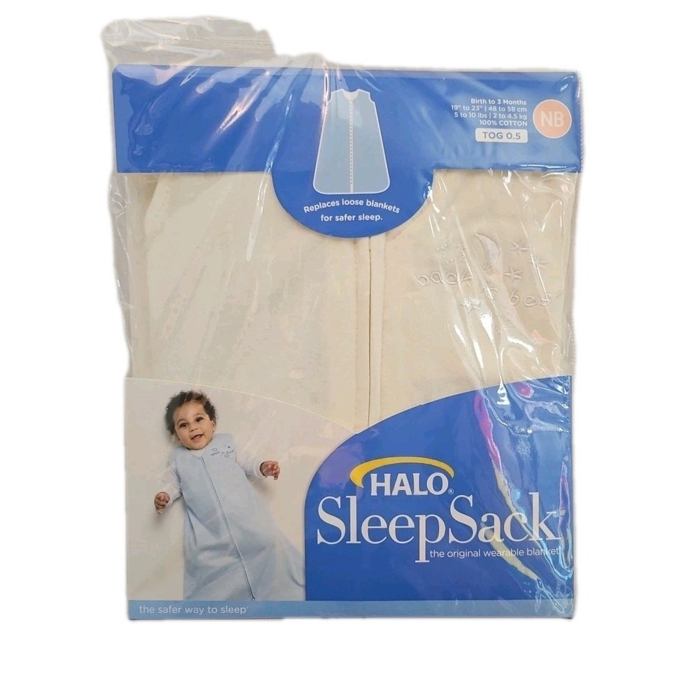 Halo SleepSack Swaddle Newborn Birth‎ - 3 Mths Cream 5-10 Lbs 100% Cotton New